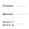 TERF TERF? 8 Pcs Wire Rope Cable Clip Clamps M8