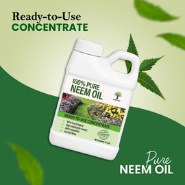 Nature’s Will Pure Ready-to-Use Neem Oil Concentrate | High Azadirachta Content | Just Add Water | Natural Plant Care (16 oz)