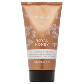 Apivita Royal Honey Body Cream Para Piel Seca 150ml - Una crema corporal hidratante y aterciopelada con miel y aceites esenciales - Hidrata y nutre profundamente la piel seca