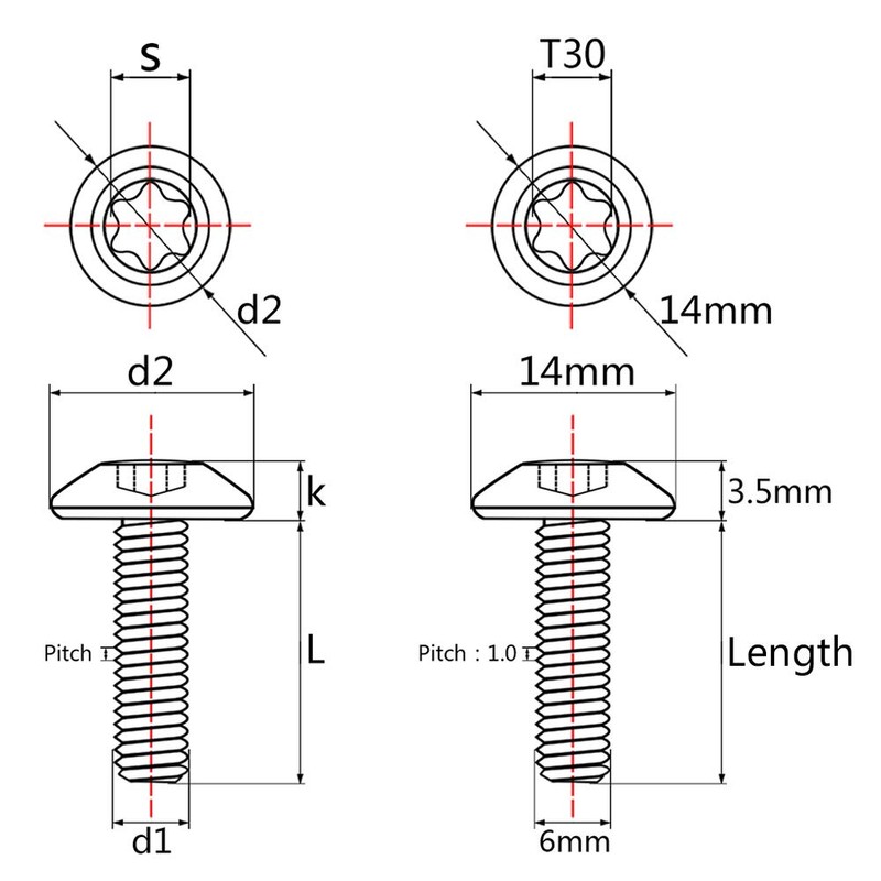 Wanyifa Titanium M4 M5 M6 10 12 15 20 25
