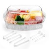 Chillnstay 15-Inch Chilled Serving Tray with Lid and Ice Base,