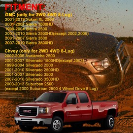 Elifecenter Forged Steel Torsion Bars Keys 1-3 inch Leveling Lift Compatible with 2001-2010 Silverado/Sierra 2500/3500 2WD/4WD 8-Lug (w/Shock Extender Brackets)