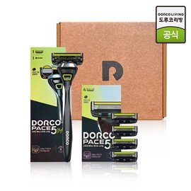 Dorco [Store Coupon] Face Starter Kit Basic (razor, 5 razor blades) / 도루코 [스토어쿠폰] 페이스 스타터킷 베이직(면도기,면도날 5입)