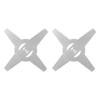 2PCS Mower Blades 4 Teeth Head Blades 7.9in Stainless Steel