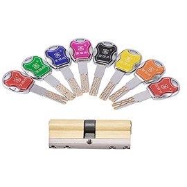 Multi-Track Blade Lock Core Door Barrel Lock with 8 Keys, Anti-Bump, Anti-Drill, Anti-Pick Door Lock with Key, High Security for Doors