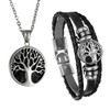 Cupimatch Pendant Necklace Bracelet Set: Stainless Steel Tree of Life