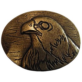Falke Belt Buckle 4.0 cm | Buckle Interchangeable Buckle Belt Buckle 40 mm Solid | for Hunting Outfit | Interchangeable Belt up to 4 cm, Old Brass