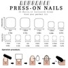 Short Press on Toenail Square Fake Toe Nails Silver Glue