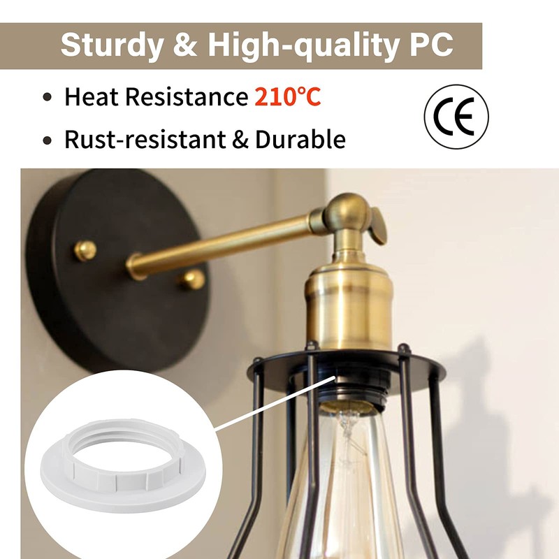 DiCUNO Lamp Shade Reducer Ring E14, Lamp Holder Twist Lock