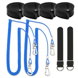 EXERT Butt Belt Rod Belt with Rope Fishing Rod Spiral Cord 114.8 inches (290 cm), Wire Included (Blue)