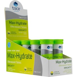 Max Hydrate Endurance Tubos Tabletas Alto Rendimiento Electrolítico Fizing Cítricos Calcio Magnesio Sodio Potasio Minerales Rastreo Omg Gluten