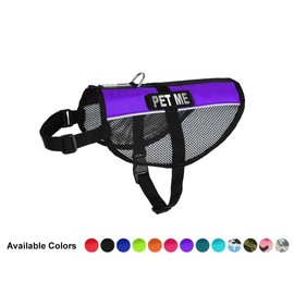 Dogline N0253-9-0229 MaxAire Mesh Vest for Dogs with 2 Removable Patches, X-Large/30" to 38", Purple