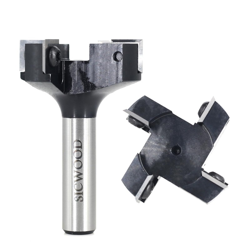 Slab Flattening Router Bit 1/2 Shank, 4-Flute 2" Cutting Dia,