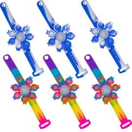 Fun Express Light-Up Lotsa Pops Popping Fidget Toy Bracelets, 6 Pieces