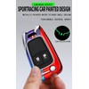 HIBEYO Folding Key Fob Cover Compatible with Buick Encore Fit