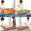 TALLO 4-in-1 32" Combination Game Table for Foosball, Air Hockey,