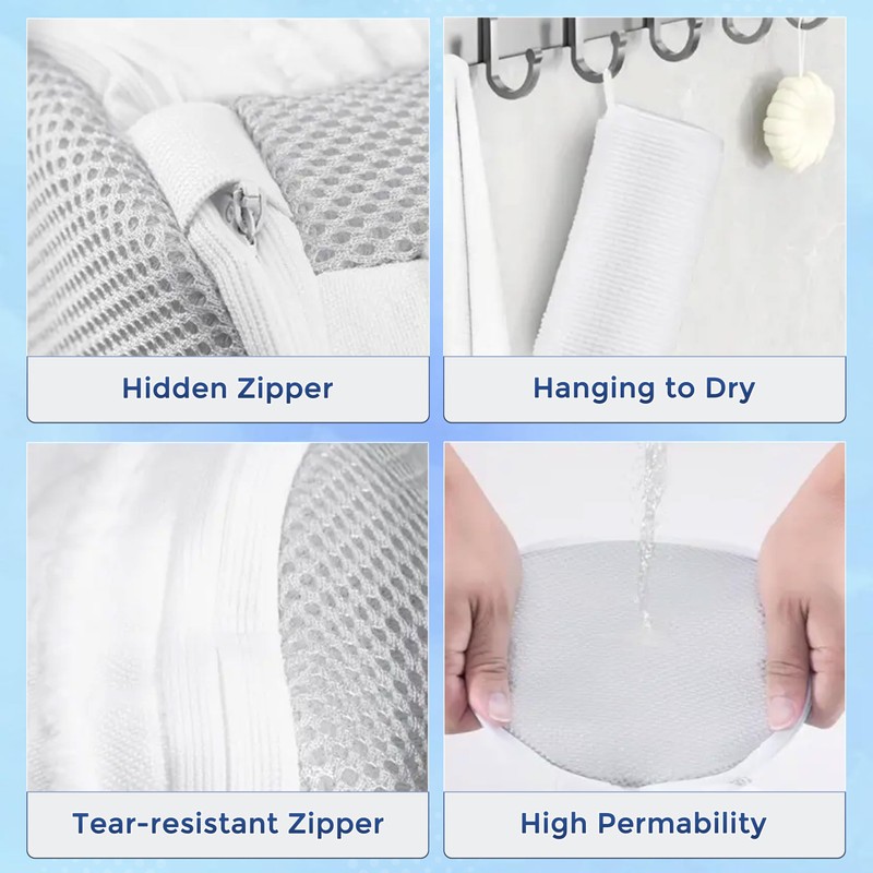 SR ESSENTIALS Shoe Washing Machine Bag 2Pcs, Reusable Laundry Bag