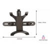 Importeek Soporte Base Porta Tablet Auto Cabecera Respaldo Ajustable