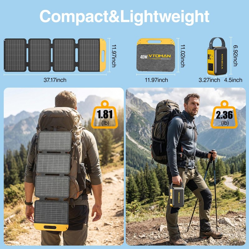 Jump 100 Portable Power Station with 40W Foldable Solar Panel