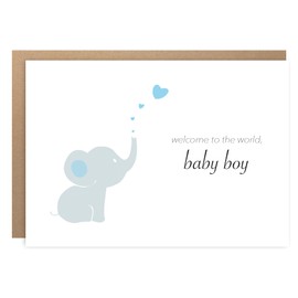 BYANIKA A6 New Baby Boy Card | Congratulations Welcome Home To The World Family | Newborn Boy Cards | Congratulations On The Birth Of Your New Born | Baby Essentials | Gifts For Parents