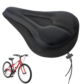 JAFEN Cojín de sillín de Bicicleta - Funda Acolchada de Gel para sillín de Bicicleta para Hombre, Mujer, Extra Suave, Compatible con pelotón, Exterior e Interior