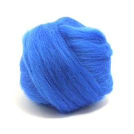 CyberloxShop 50g Dyed Merino Wool Top Roving Royal Blue Dreads 64's for Felting Spinning