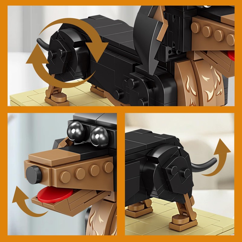 Lynda Cute Animals Dachshund Dog Building Toy for Girls &
