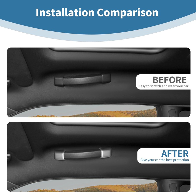 PDKLIN for Challenger Roof Handle Trim Cover Fit for Dodge