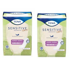TENA Sensitive Pads, Maximum Absorbency, 14 ct (Pack of 2)