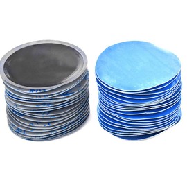 80Pcs/Box 58mm Car Round Natural Rubber Tire Repair Patch Tubeless Patches to Repair Tire's Puncture Quickly and Effectively