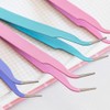 HiKin 4 Pcs Curved Craft Tweezers, Multipurpose Tweezers for Intricate