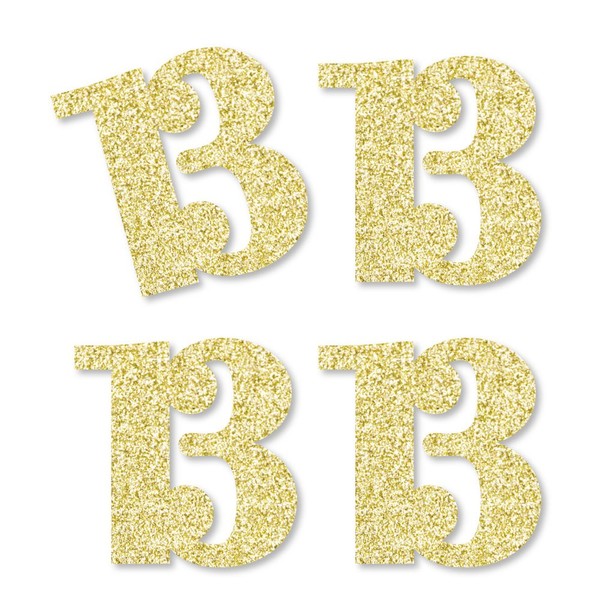 Big Dot of Happiness Gold Glitter 13 - No-Mess Real