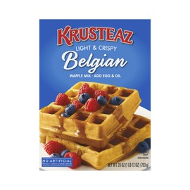 Krusteaz Light & Crispy Belgian Waffle Mix - No Artificial Flavors, Colors, or Preservatives (28 Ounce (Pack of 8))