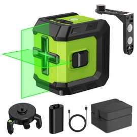 OBEST Cross Line Laser, Green Self-Levelling Line Laser, Horizontal and Vertical Cross Line Laser, Laser Spirit Level for Construction Sites, Home Decoration, DIY