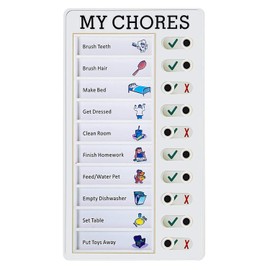 Tabanzhe Plastic Memo Board for Chores Checklist - Organize Your Tasks with My Chores Chart Board, Featuring A Task List Board with Sliding Buttons, Detachable and Reusable