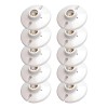 Pack 10 Portalamparas Argos Redonda 4 PuLG Ceramica Color Blanco