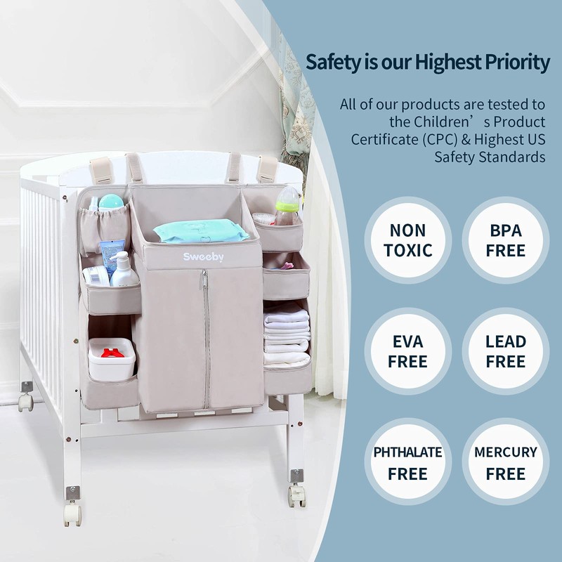 Sweeby Diaper Organizer for Changing Table and Crib - Nursery