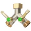 Brass Garden Hose Splitter, Garden Hose Splitter 2 Way Heavy