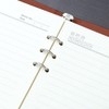 6 Hole Ring Binder Black PU Leather A5 Notebook Personal