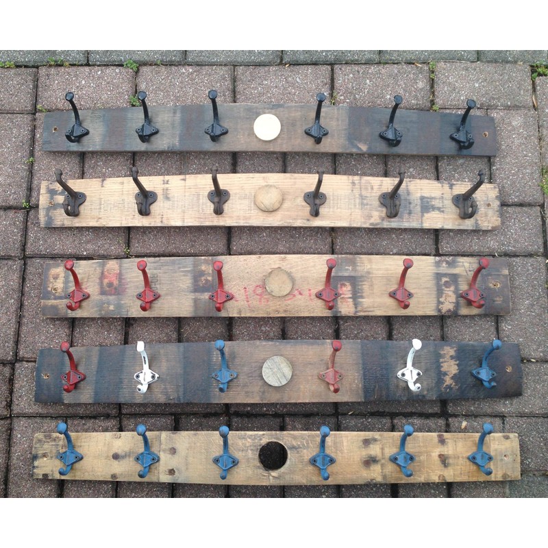 Kentucky Bourbon Barrel Stave Hook Rack