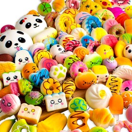 TOUFEIYUAN Squeeze Toy, Set of 10, Stress Relief, Squeeze Toy, Decompression Goods, Low Rise, Good to the Touch, Harmless, Cute, Soft, Fluffy Toy, Food Toy, Funny, Birthday, Children's Day, Present,