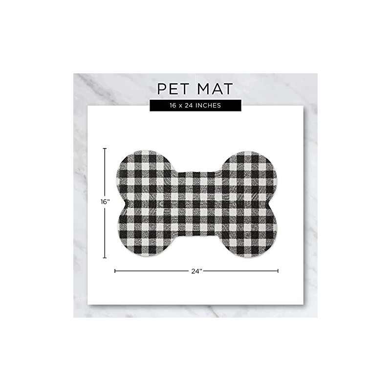 DII Braided Pet Mat Collection 100% Cotton, Bone Shape, Stone