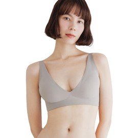 Bambiwater Night Bra, Seamless Bra, Setup, Wireless, Daytime, Seamless Bra, Sports Bra, V-Neck, Adjustable, (M, Gurege)