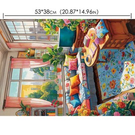 HUADADA 500 Puzzle Adults, Classic Puzzles, Warm Living Room, Puzzle Games for the Whole Family for Women, Gifts for Men