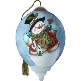 Ne'Qwa Snowman with Joy Sign Ornament