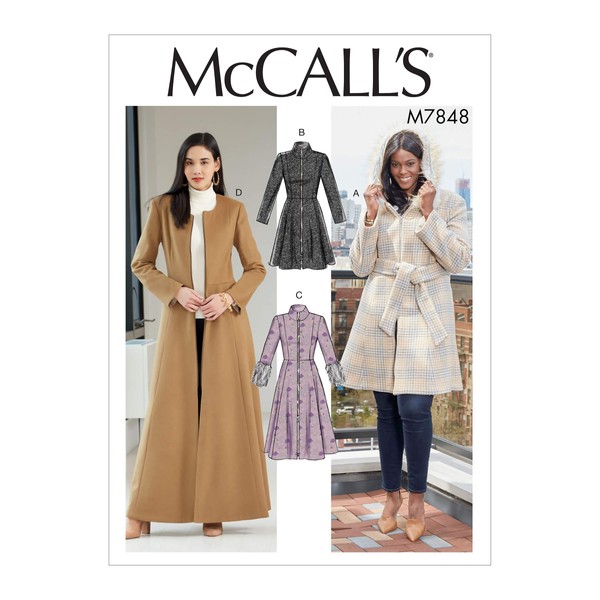McCall Pattern McCall's Women's Winter Coat, Sizes 8-16 Sewing Pattern, 8-10-12-14-16