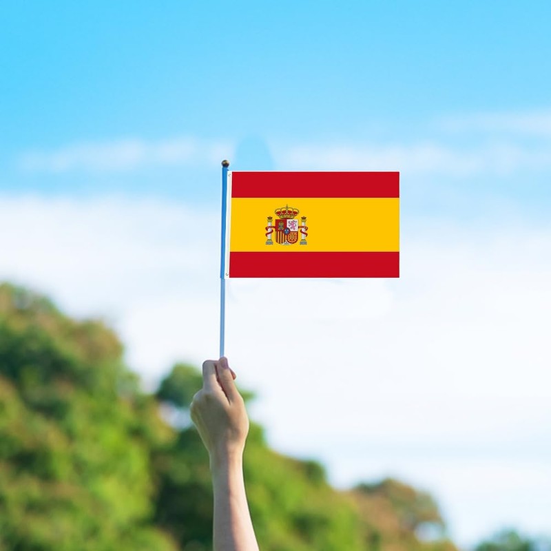 5x3ft Double Sided Spain National Flag Banner with Two Brass