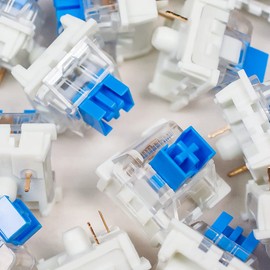 OUTEMU Blue Switch 3-Pin Key Switch Replacemen - Cherry MX Equivalent DIY Replaceable Switches for Mechanical Gaming Keyboards(30PCS)