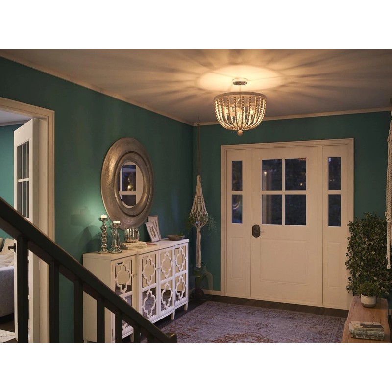 Kenroy Home Dumas 16 in, Brushed Steel 3-Light Distressed Wood