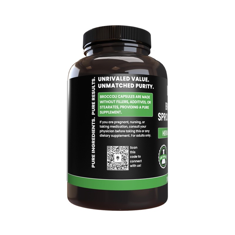 Pure Original Ingredients Broccoli Extract Powder Capsules (365 Capsules) Pure,